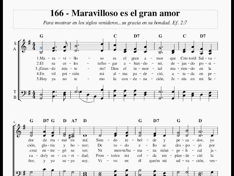 166 - Maravilloso es el gran amor (Libro Gloria)