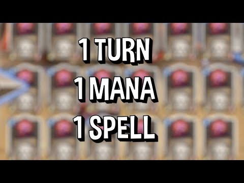 Hearthstone - How to Defeat a Boss On 1st Turn With 1 Spell for 1 Mana