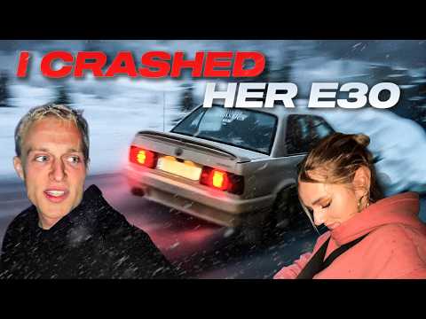 I CRASHED HER BMW E30! (Car Review gone wrong) 