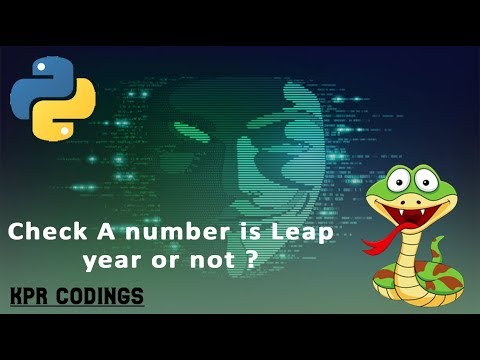 Python Programming Checking The Leap Year Competitive Programming Kpr Codings