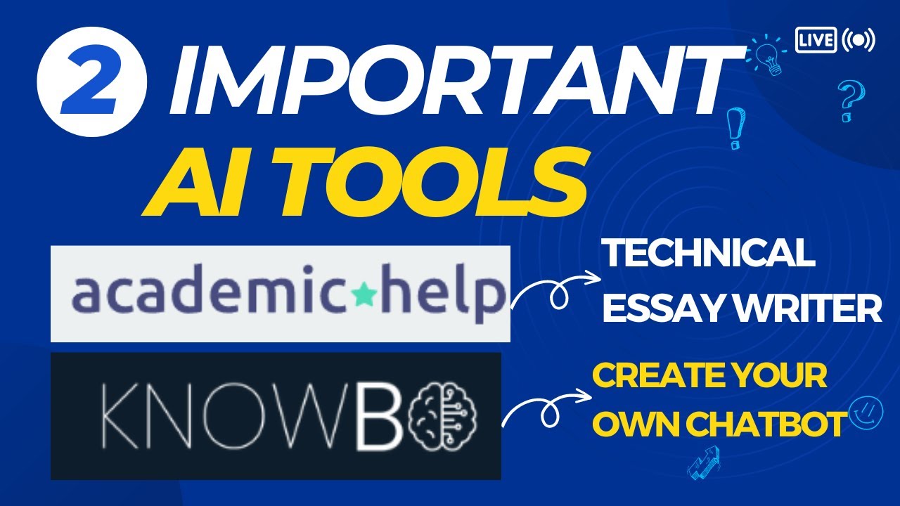 2 AI Tools for Technical Writing & Create Chatbot| academic help |Knowbo | Research Support AI Tool