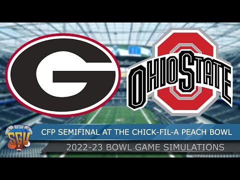 Ohio State vs Georgia - CFP Semifinal at the Chick-fil-a Peach Bowl 12/31 Full Game - NCAA 14 Sim