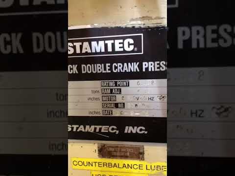 275 Ton Stamtec Double Crank Gap Frame Press