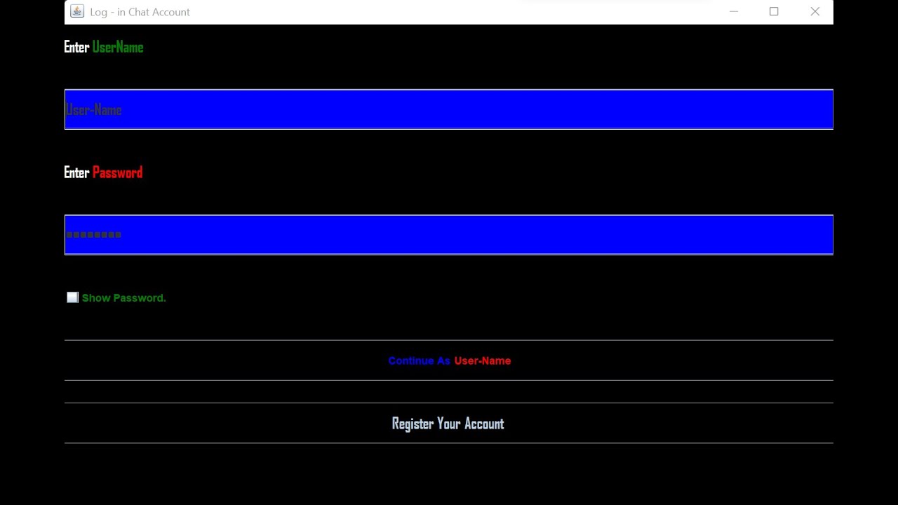 Chat app in java swing