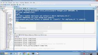 Oracle execute immediate dynamic sql procedure in parameter Part 6