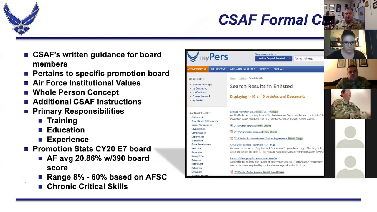 Watch video Enlisted Promotion Board Process with CMSgt Noah Vaughan Now Enlisted Promotion Board Process with CMSgt Noah Vaughan