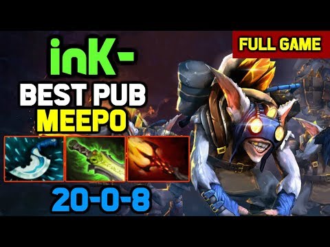 Wow Zero Death Meepo gameplay by inK- with E-blade Dagon burst build