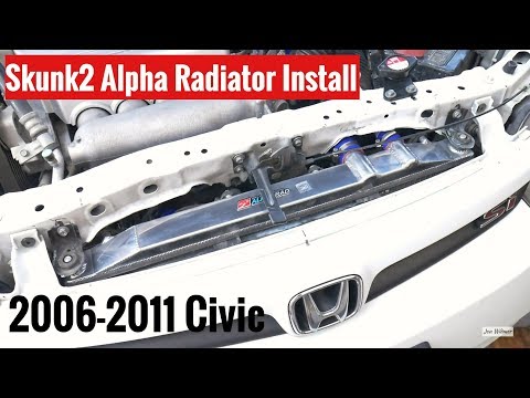 How to Replace Radiator 06-11 Civic DIY - Skunk2 Alpha Radiator Install