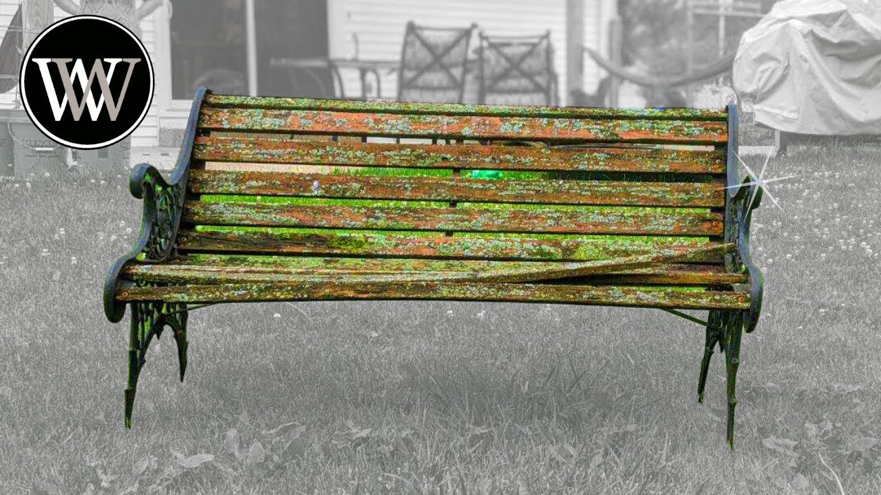 Watch video Cast Iron Bench Restoration Now Cast Iron Bench Restoration