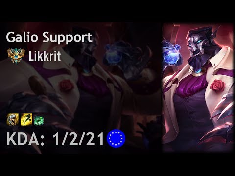 Galio Support vs Braum - Likkrit - EUW Challenger Patch 7.14