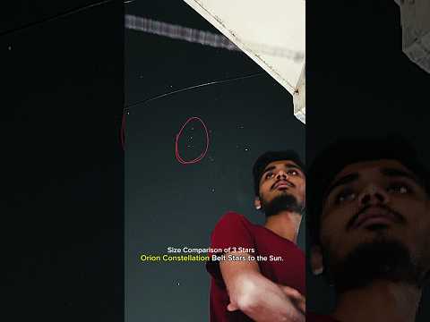 Orion constellation Belt 3 Stars Size comparison to Sun.#space #telescope #astrophotography #orion