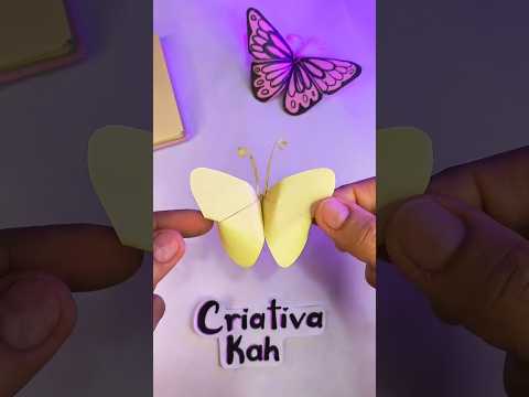 Como fazer borboleta de papel. #manualidades #origami #papercraft