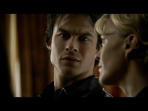 TVD 1x18 - Damon meets Elena's uncle John Gilbert | Delena Scenes HD
