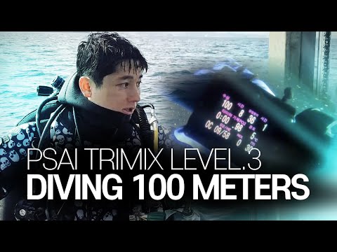 PSAI Trimix Level III Diving 100 Meters (스쿠버 다이빙 트라이믹스 100m 도전)