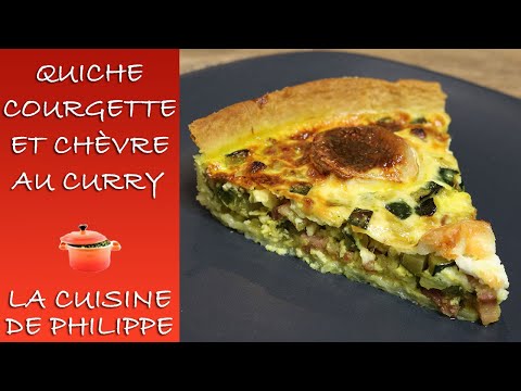 Zucchini and Goat Cheese Quiche with Curry