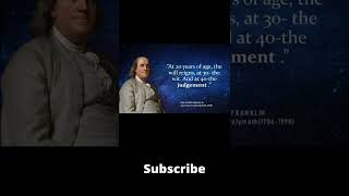 #quotes  Benjamin Franklin Quotes 6 | Feel Inspired #shorts #motivation  #inspiration  #subscribe