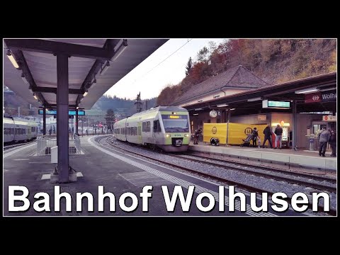 Neue Gleisanlage und breiteres Mittelperron beim Bahnhof Wolhusen, Kanton Luzern, Schweiz 2021