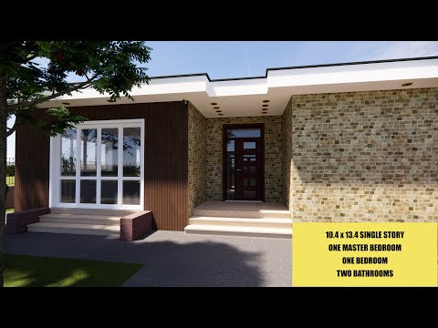 10.40m X 13.40m Single Story House