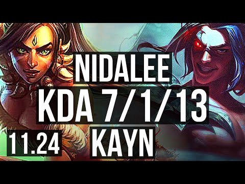 NIDALEE vs KAYN (JNG) | 7/1/13, 68% winrate, Dominating | KR Grandmaster | 11.24