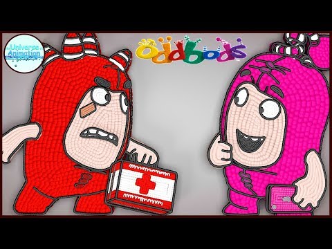 Newt from Oddbods is calling for help and Doctor Fuse is there 3D Balls Animation Video