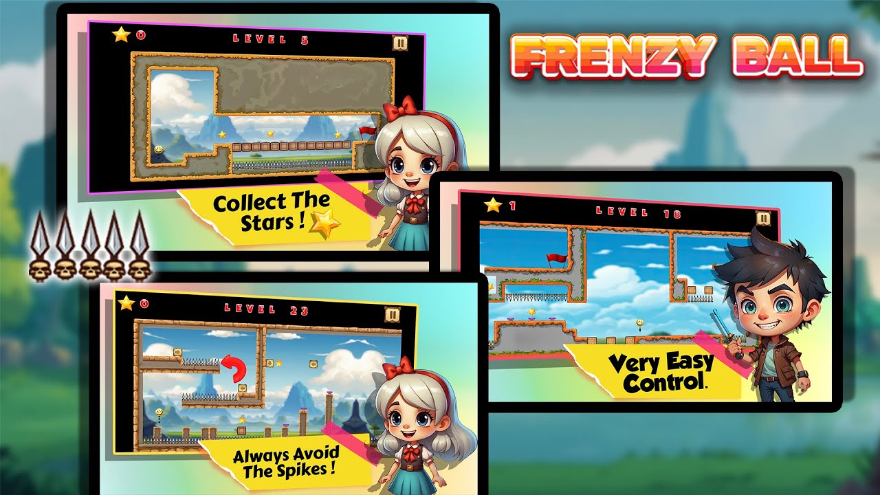 Frenzy Ball || Construct 3 Game Template || Source code