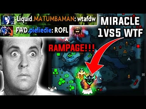 The Most Speechless Moment In Dota 2 History Ever!! - Miracle Crazy Insane 1 vs5 Rampage vs FWD