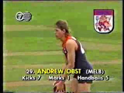 Melbourne kick 5 goals in 4 minutes v Hawthorn round 22 - 1990