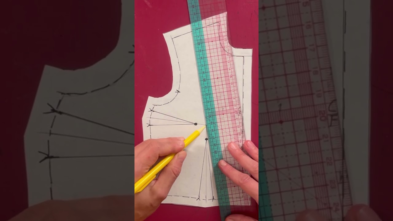 You need to know this. Find your pivot point ➡️ your sewing pattern ➡️ a block for pattern hacking