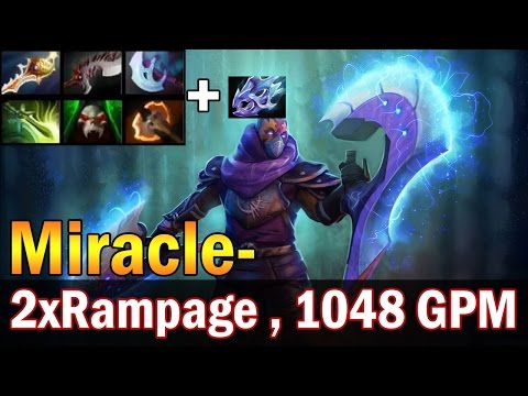 2xRampage and New Highest GPM Anti-Mage in History of Dota 2 Miracle-