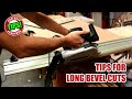 Long Bevel / Mitre Cuts using a Track Saw - Woodworking Tips!