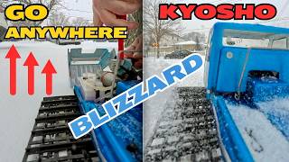 Kyosho Nitro Blizzard Runs in Crazy Storm - 2 Speed Shifting and Flings Snow OH YEA!
