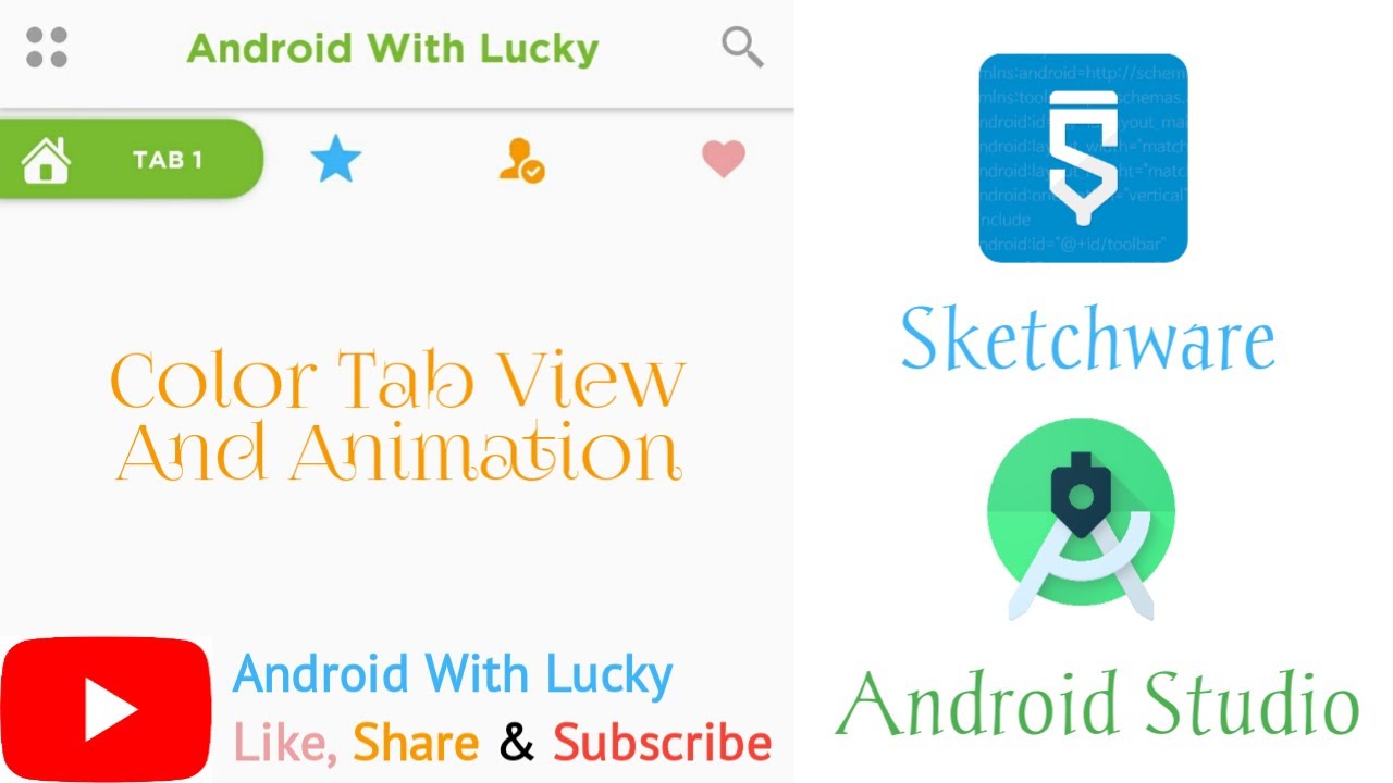 Colors Tab Animation and view | Sketchware | Android Studio | Android With Lucky