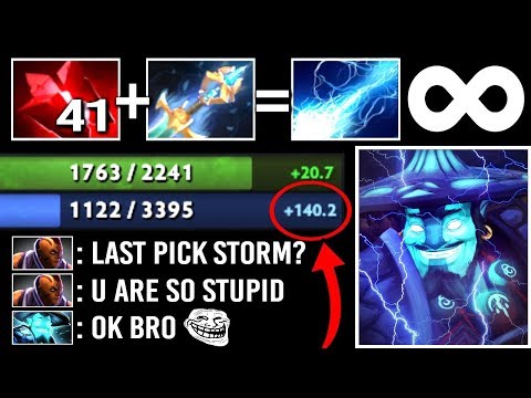 EPIC SHIT 140 MANA/s Storm vs Anti-Mage Late Game Battle Most Imba Gameplay WTF Dota 2