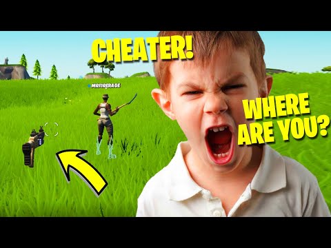 INVISIBILITY GLITCH TROLLING ANGRY NOOB on FORTNITE SEASON 4! (Funny Fortnite Trolling)