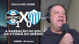 O GOL DO ARTILHEIRO CARLOS VINÍCIUS NA VOZ DE GUSTAVO MANHAGO | GRÊMIO 1x0 NOVO HAMBURGO | 07/02/26