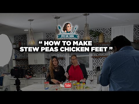 How to make stew peas with chicken foot | Stew peas  jamaican style [ Spice Gal Show EP1 ]