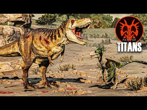 Small Raptor attacks Apex Predators ☠️🩸 Survive as Deinonychus! - Path of Titans