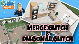 Merge & Diagonal Glitch March 2021 (Tutorial) The Sims Freeplay #31