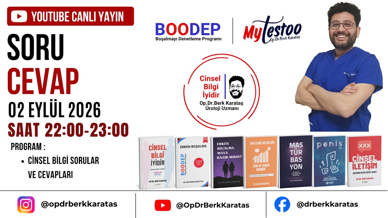Cinsel Sağlık Soru-Cevap #09 | Canlı Yayın | Dr. Berk Karataş