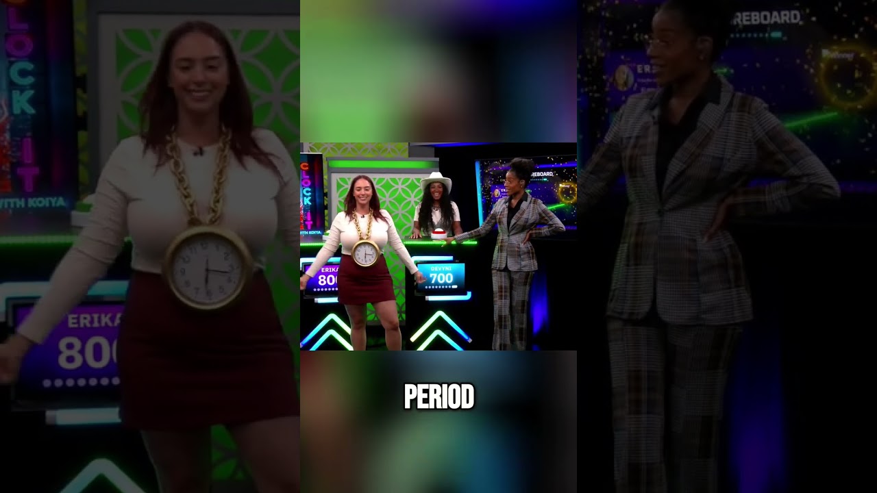 Erica Wins Clock It! See the AMAZING Scoreboard Celebration! #shorts