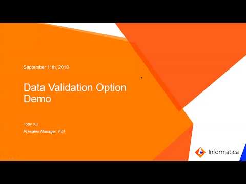Informatica Data Validation Demo Detect Value Changes