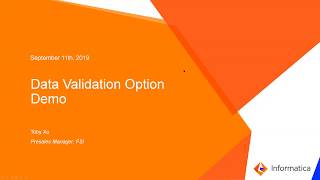 Informatica Data Validation Demo - Detect Value Changes