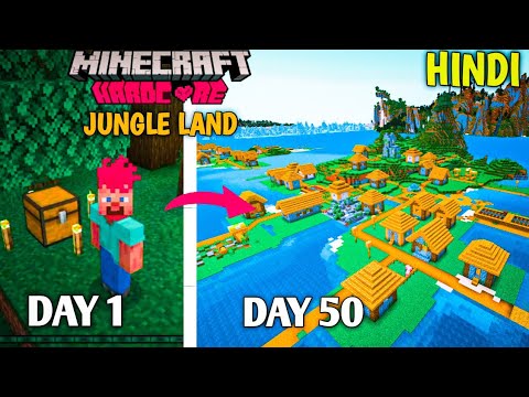 Insane Gamer Survives 50 Days in Jungle Land on Minecraft Hardcore Hindi