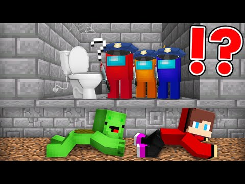 Escaping Among Us Prison in Minecraft