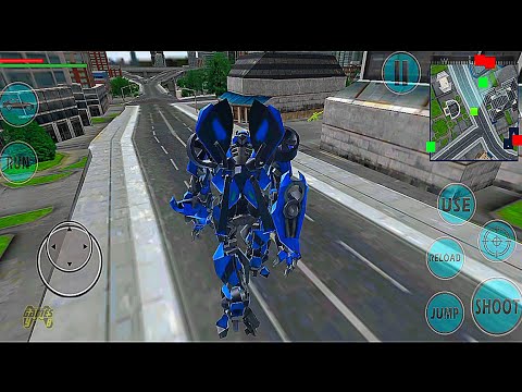 Blue Bumblebee Battle Of Steel: Car Robot Transform Game - Android Gameplay