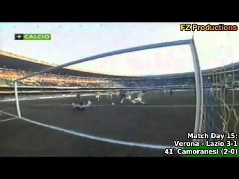 Serie A 2001-2002, day 15 Verona - Lazio 3-1 (L.Colucci, Camoranesi, Crespo, Mutu)