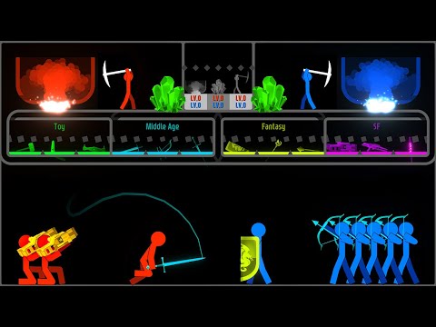 Stickman Fight with 12 Weapons - Marble & Ragdoll battle in Unity