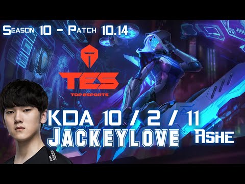 TES Jackeylove ASHE vs VARUS ADC - Patch 10.14 KR Ranked