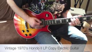 Video thumbnail for Vintage 1970's Hondo II Les Paul Custom Copy by Morrell Music Company