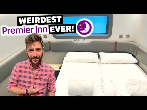 We Stay In A Premier Inn CAPSULE HOTEL (weird experience)